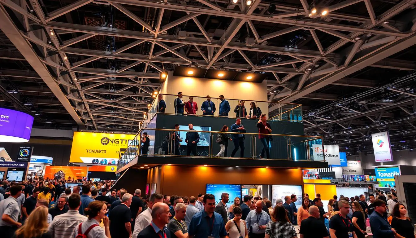 double deck booth foot traffic